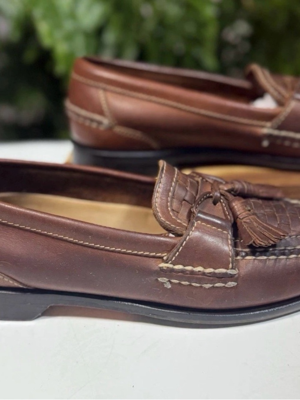 Johnston & Murphy Men’s Brn Woven Tassels Slip On  US Size 9.5M Preppy City